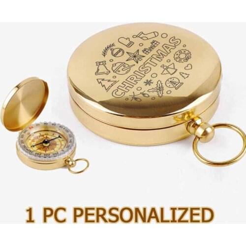 1pc Cusotmized Engrave Compass For Husband Dropshipping Personalized Christmas Gifts Navigator Functional Compass 2021 ZNZ022