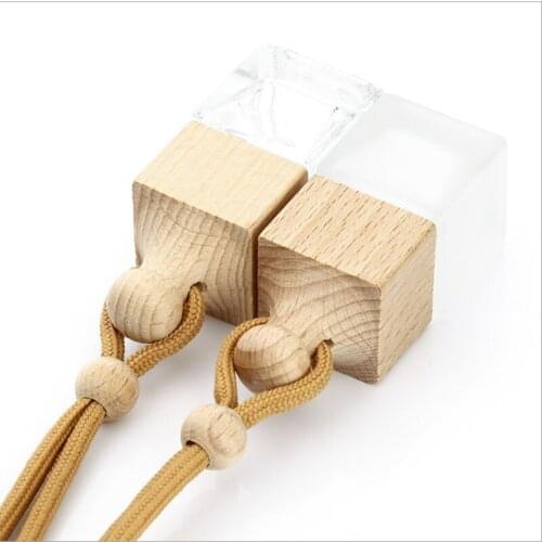 10/20/30pcs 8ml Clear/Frosted Empty Car Hanging Perfume Bottle Essential Oil Bottle Pendant Decor Vials For Air Refreshing