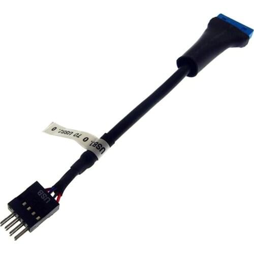 10pcs USB3.0 to USB2.0 adapter cable 9pin male to 20pin female Motherboard usb2.0 to usb3.0