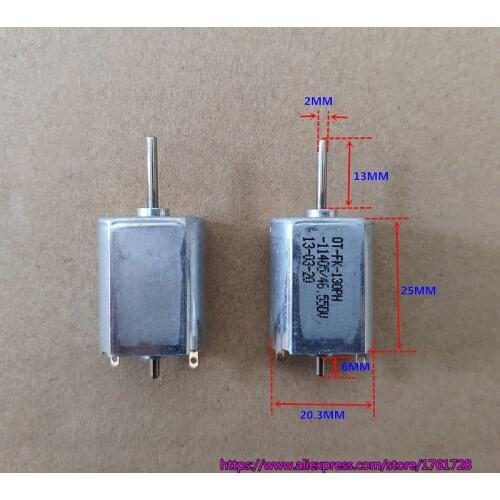 10pcs/lot! Double output shaft 130 motor FK-130PH carbon brush 3V~6V slow speed micro DC motor