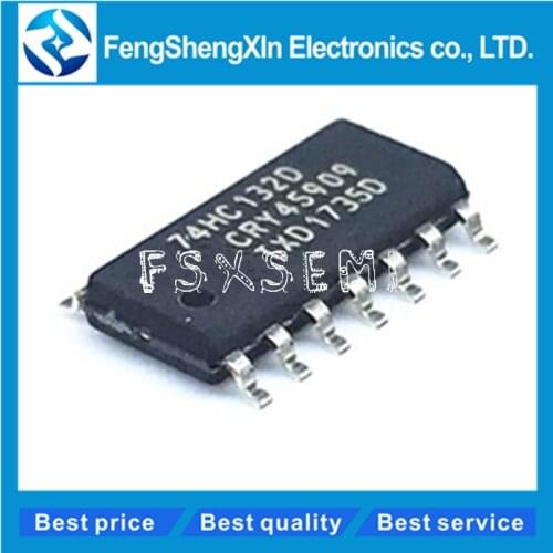 100pcs/lot 100% New original 74HC132D SN74HC132D HC132 SOP14 Quad 2-input NAND Schmitt trigger IC