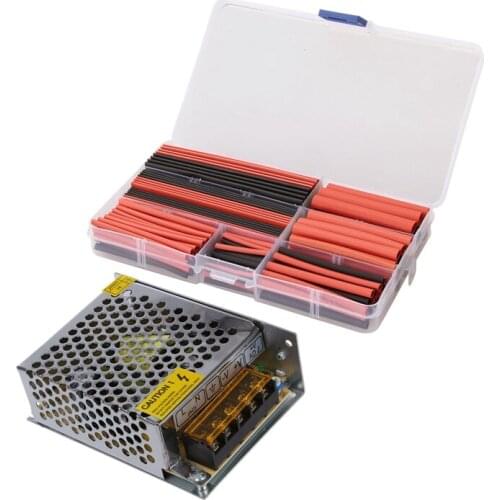 151 Pcs Accessories: 1 Pcs 12V 40W Switch Power Supply Driver Transformer & 150Pcs 2:1 Heat Shrink Tubing Tube 2-13mm