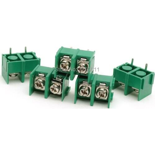 20PCS 2Pin Screw Terminal Block Connector 300V 20A 8.5mm KF8500-8.5-2P Green Copper PCB 22-12 AWG