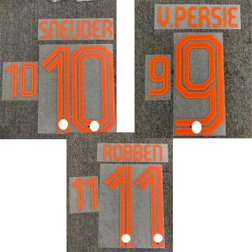 2014 #9 V.PERSIE Nameset #10 SNEIJDER #11 ROBBEN Priinting Soccer Patch Badge