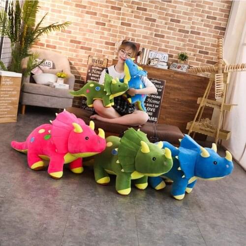 40/60/100cm Creative Huge Soft Triceratops Stegosaurus Plush Toys Stuffed Dinosaurs Doll Toy Kids Birthday Gifts