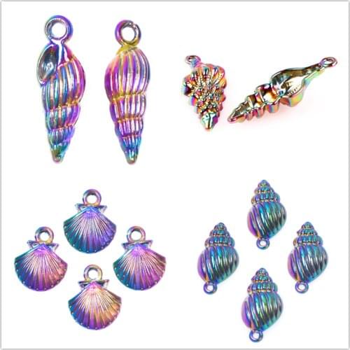 5pcs Conch Pendants For Women Men Accessories Shell Charm Pendant DIY Jewelry Making Necklace Earrings Charms Handmade Component