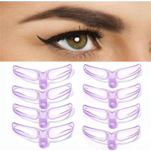 8/12 Pcs Reusable Eyebrow Stencil Set Eye Brow Drawing Guide Styling Shaping Grooming Template Card Kit Eyebrow Shaper Makeup