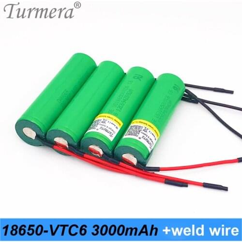 Battery 18650 vtc6 3000mAh 30a us18650vtc6 welding wire rechargeable battery for screwdriver shura shurik battery