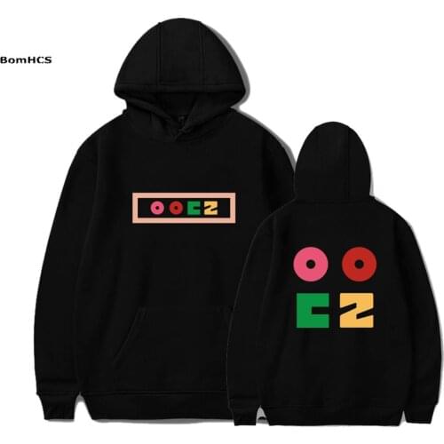 BomHCS Kpop TWICE Idol Room Cotton Hoodies Fleece Pullovers Sports Outwear (Black Grey White)