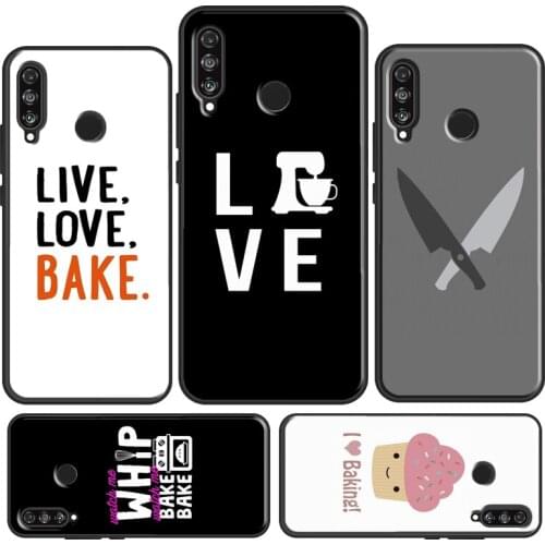 Love Baking Chef Knife Case For Huawei Mate 20 Lite P40 P30 P20 Pro P Smart Y7 2019 Nova 5T Honor 9X 8X 8A 10i