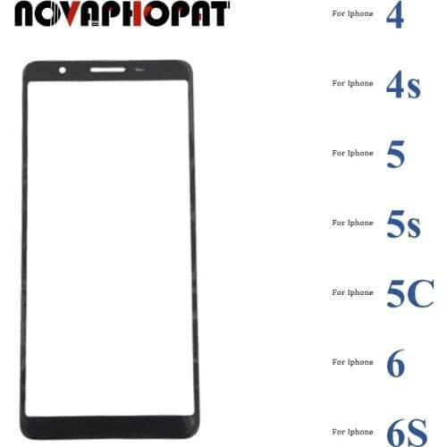 Black / White Glass Screen For Iphone 4 4s 4G 5 5S 5C 6 6G 6S Digitizer LCD Sensor Touch Screen Glass lens Panel