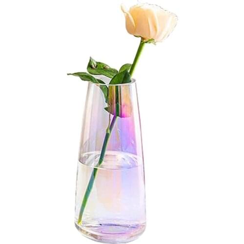 Flower Glass Vase for Decor Home Handmade Modern Large Flower Vases for Centerpieces Living Room Kitchen Office