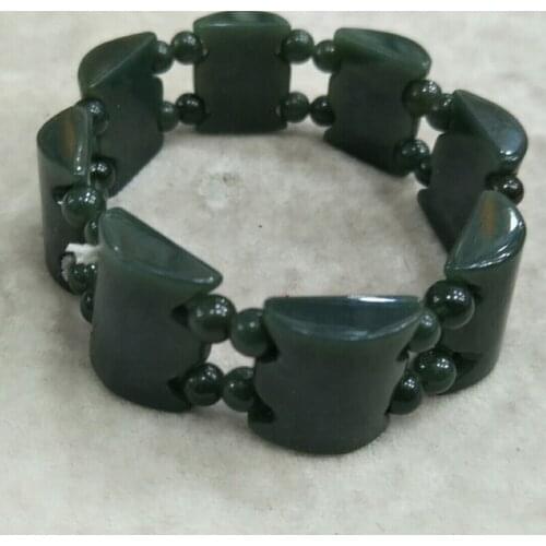 Natural Hetian Jade Domineering Jade Bracelet Jewelry Lucky Exorcise evil spirits Auspicious Amulet Fine Jewelry Jade Bracelet