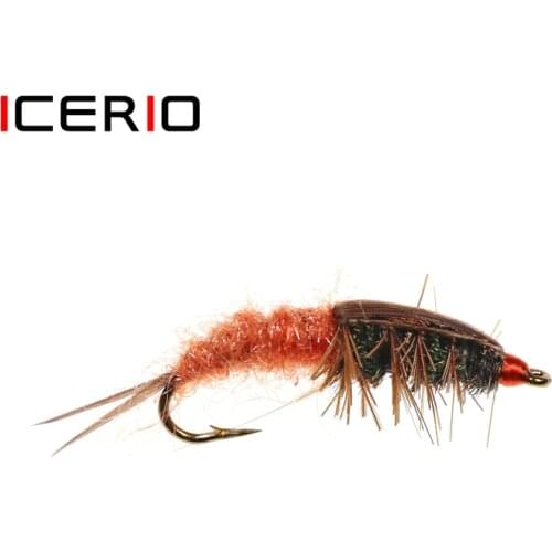 ICERIO 6PCS Stonefly Caddis Dry Flies Trout Fishing Fly Lures #10