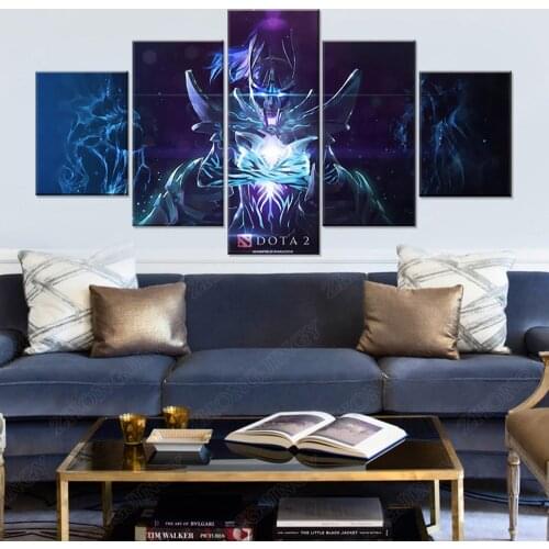 Canvas Hd Prints Picture Wall Artwork 5 Pieces Dota 2 Painting Home Decoration Modular Modern Game Poster For Living Room Framed