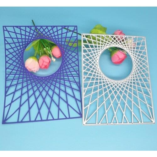 The circled rectangular cutting template is used for metal cutting of DIY scrapbooks, used for card making, embossing crafts