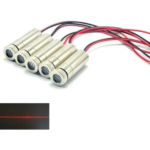 5pcs Focusable 30mW 650nm Red Line Beam Laser Diode Moudle w Driver In