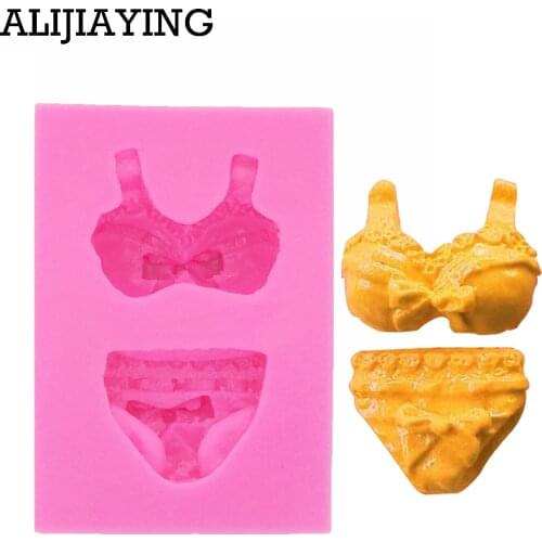 M0097 Bikini Underwear Cake Silicone Mold Handmade Chocolate Soap Mold Cake Dessert Decorative Mold DIY Pastry Baking Gadgets