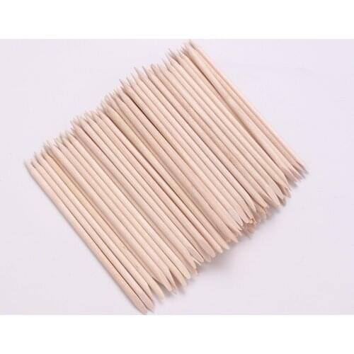 New 100pcs/set 50pcs/set Orange Women Lady Double End Nail Art Wood Stick Cuticle Pusher Remover Pedicure Manicure Tool Set