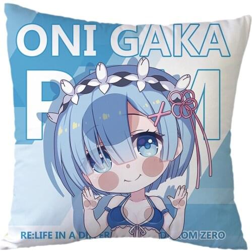 MGF FGO Anime Cushion Pillow Cosplay Home Decor Cushion 45x45cm Joan of Arc Rem Asuna Kasugano Sora Square Handback Pillows