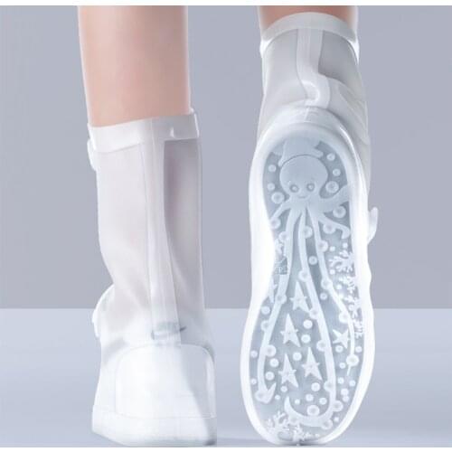Unisex Waterproof Shoe Covers Reusable quality PVC plastic Non-Slip Thicken Protector outdoor Travel Camping Hiking Rain cover