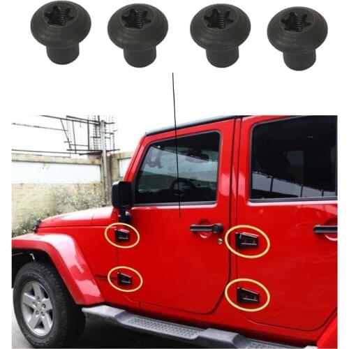 4pcs Pin Repair Kits Door Hinge Nuts Anti-Rust Hinge Lock Compatible with 2007-2017 Jeep-Wrangler Replacement 6511744AA QW