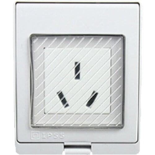 Waterproof AU 16A 250V 1Way IP55 Outdoor Splash-proof Anti-UV Surface mounted Outlet Australia New Zealand Power Wall Socket