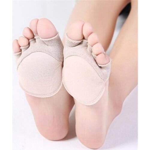 Five-Finger Socks Women Summer Thin Fish Mouth Shoes High Heel Invisible Half Palm Socks Comfortable Plus Pads Five-finger Socks