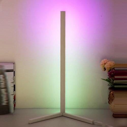 Modern Style Corner Lamp LED Intelligent Remote Control Atmosphere Light Colorfuls Floor Night Lights for Bedroom Creative Decor