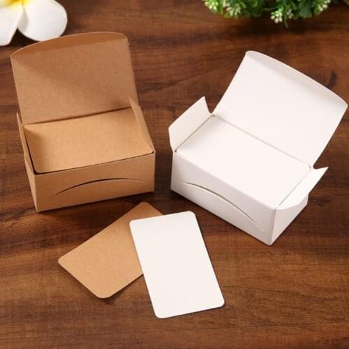100 Pcs/lot Kraft Paper Card blank business cards Message Memo Party Gift Thank You Cards Label BookmarkName Card