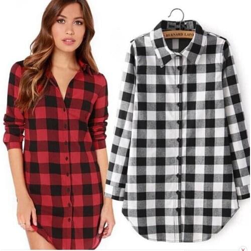 Блузки в клетку Oyao China At AliExpress