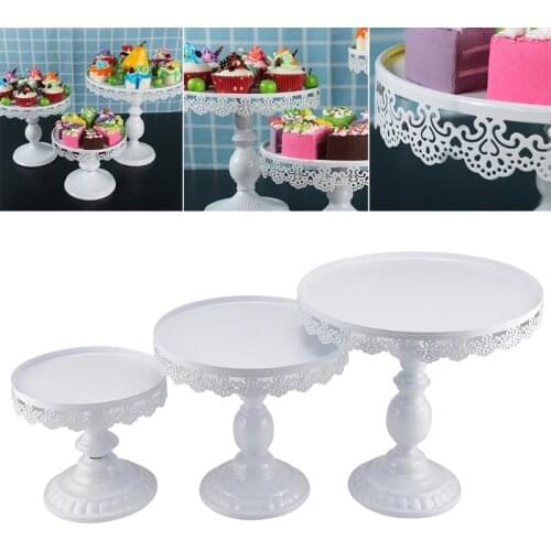Baking paint Cake Stand Round Pedestal Dessert Holder Cupcake Display Rack Birthday Wedding Party Decoration