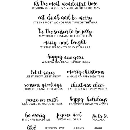 Christmas Transparent Clear stamps DIY Silicone Seals Scrapbooking