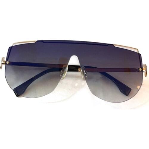 Oversized Women One Piece Sunglasses Fashion Rimless Mirror Sun Glasses Female Unisex Oculos Feminino