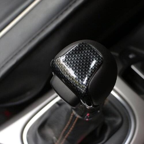 ABS Carbon Fiber Style For Jeep Compass 2017 2018 2019 2020 Car Styling Accessories Gear Shift Knob Handle Frame Cover Trim