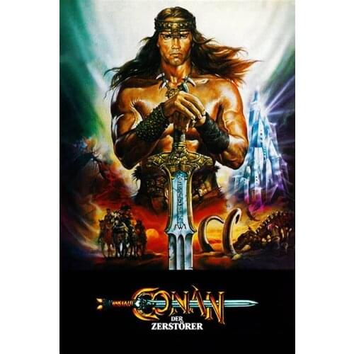 Lot style Choose Arnold Schwarzenegger Conan Movie Art print Silk poster Home Wall Decor
