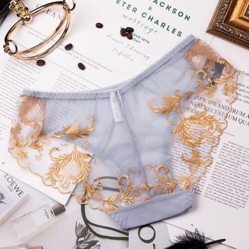 Wasteheart New Women Fashion Soft Trim Lace Embroidery Cotton Bottom Bow Low Waist Women Panties Women Underwear Lingerie Briefs