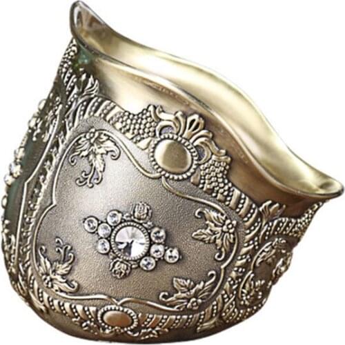 Vintage Multifunctional Desktop Storage Bowl Retro Zinc Alloy Bowl Door Entrance Organizer Desktop Decoration Bowl