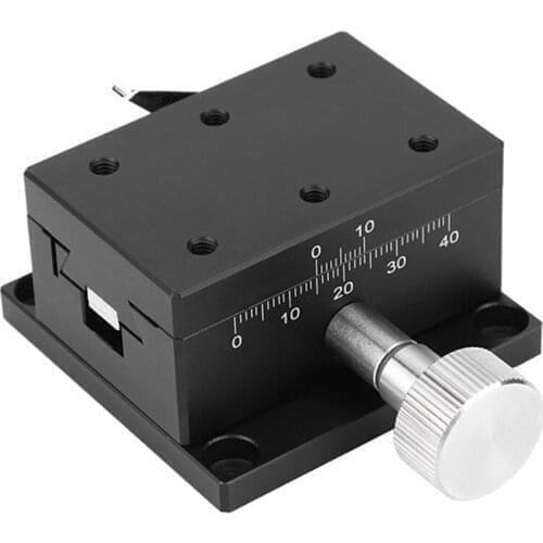 X axis LWX4060 dovetail groove guided manual shift platform gear drive knob adjustment slide table Load 49N 40x60mm