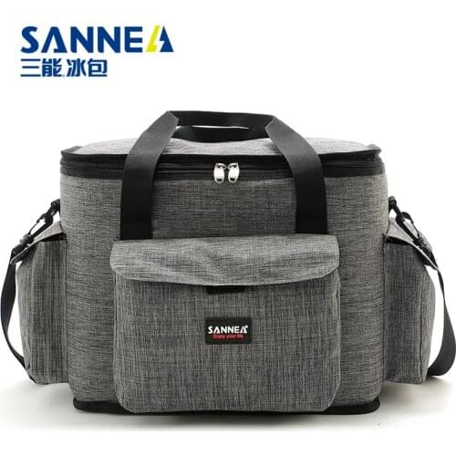 23L Insulated Lunch Bag With Zipper Cooler Bags Outdoor Camping Picnic Box Tote Portable Food Storage For Travel