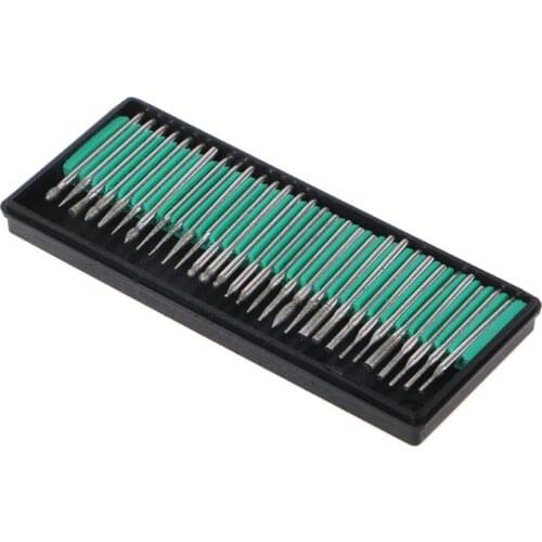 30pcs Burs Diamond Rotary Burr Bits Grinding Head Set for dremel Carving Engraving Accessories Power Tool 3.0mm