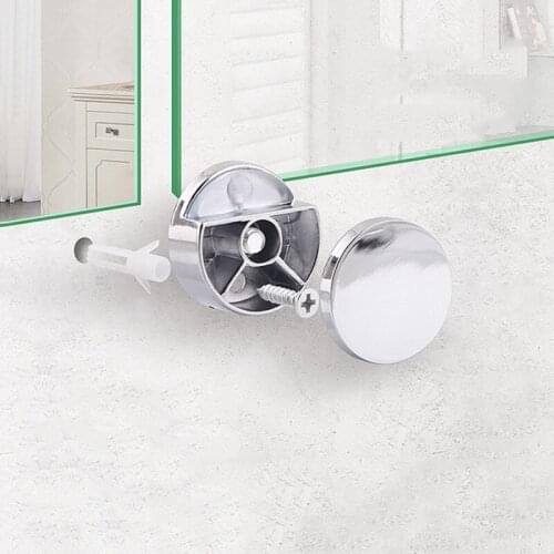 4Pcs Glass Clamp Bathroom Mirror Clips Zinc Alloy Glass Clip Shelf Support Brackets Holder SUB Sale