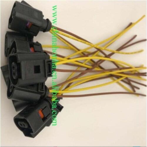 5/10/20/50/100 pcs 2 pin Auto Electrical Plug wire Harness for A4 A6 A8 Q5 Q7 2004-2009 1J0973702 1J0 973 702