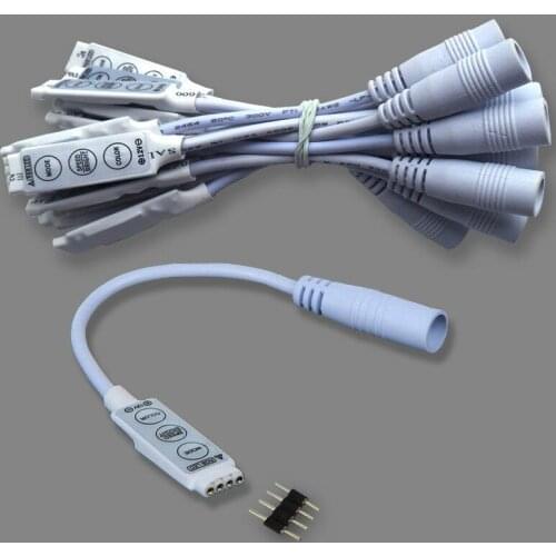 50pcs Wholesale DC12-24V 72W 144W Mini RGB Controller For 5050 3528 LED Strip Dimmer