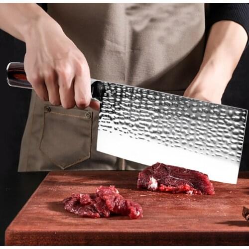 5CR15 Stainless Steel Chef Knife Forging Anti-stick Sharp Cleaver Fish Vegetable Chinese Kitchen Knife Household Cooking Tools