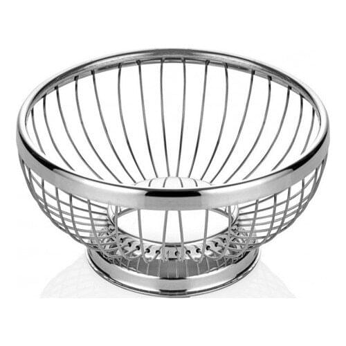 Altınbaşak Stainless Round Bread and Fruit Basket 17x7 cm