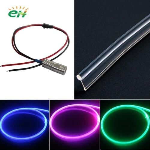 Free shipping Hot sale car use LED 12v Side glow optic fiber light for car interior decoration