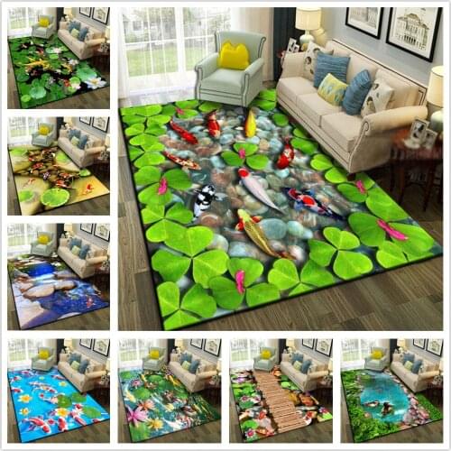 3D Hallway Large Carpets for Living Room Bedroom Area Rugs Kitchen Anti-skid Mats Wedding decoration Carpet Creative Printed Rug