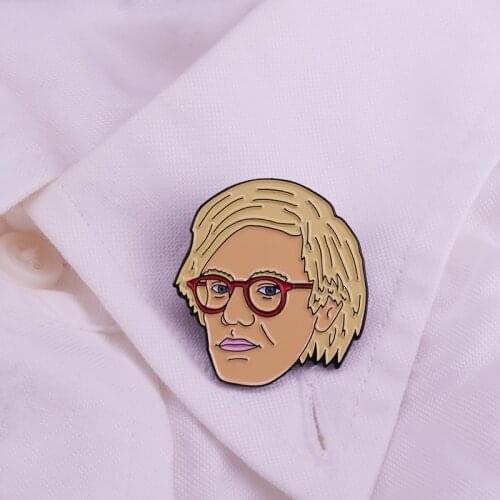 Director and producer brooch pop art pin