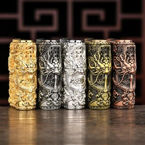 Armor Dragon Vintage Kerosene Lighter Windproof Grinding Wheel Retro Creative Embossed Personalized Gift Smoking Accessories